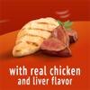 Con sabor a hígado y pollo reales