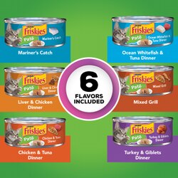 Friskies Pate Wet Cat Food Variety Pack 60 Count