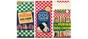 Purina Dog Chow Historic Bags
