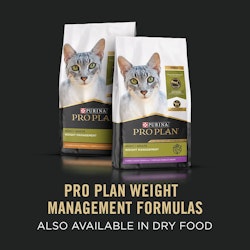 Pro Plan Weight Management Formulas, also available in dry food
