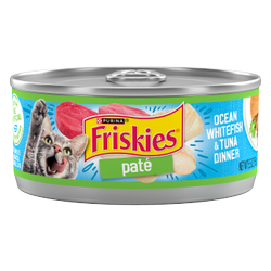 Alimento húmedo para gatos Friskies paté sabor a cena de pescado blanco marino y atún