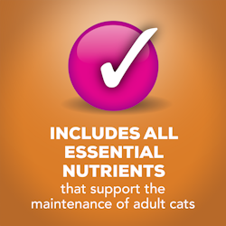 includes all essential nutrients for adult cats