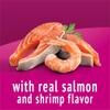 With real salmon and shrimp flavor