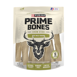 Prime Bones Chew Stick With Wild Venison Medium Dog Treats package