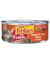 Friskies Prime Filets Chicken & Tuna Dinner in Gravy Wet Cat Food