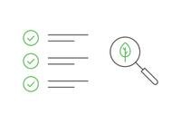 A magnifying glass and checklist