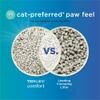 Cat-preferred paw feel, versus leading clumping cat litter