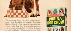 article about Purina Dog Chow from World War two