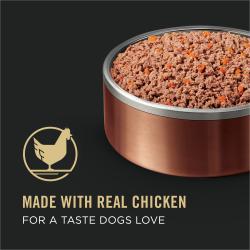 Hecho con carne real de pollo para un sabor que a los perros les encanta