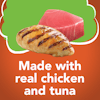 Made with real chicken and tuna