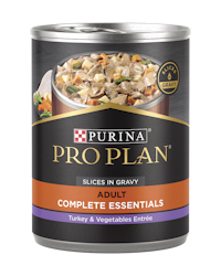 Alimento húmedo para perros adultos Purina Pro Plan Complete Essentials de carne de pavo y vegetales en rebanadas en salsa preparada con jugo de cocción