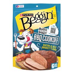 battle of the beggin bbq cook off bacon & beef brisket flavor 6 oz pouch