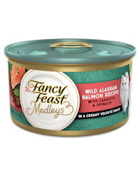 Fancy Feast Medleys Wild Alaskan Salmon With Carrots & Spinach in a Creamy Velouté Sauce 