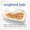 Exceptional taste. In gravy. 100% complete & balanced for kittens & adult cats.