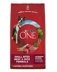 Purina ONE small bites beef and rice formula