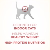 diseñado para gatos de interior, ayuda a mantener un peso saludable, nutrición rica en proteínas