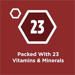 Fortalecido con veintitrés vitaminas y minerales