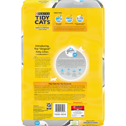 Parte trasera del paquete de arena no aglomerante Tidy Cats Glade Clear Springs
