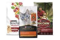 Small plastic pet food bags