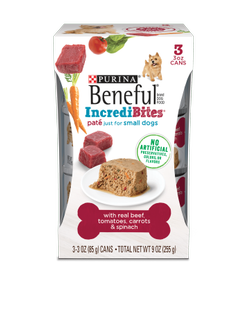 alimento para perros paté húmedo beneful incredibites sabor a carne de res