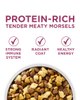 Bocados de carne blanda altos en proteína. Sistema inmune fuerte, pelaje radiante, energía saludable