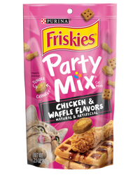 Friskies Party Mix Chicken Waffle Crunch Adult Cat Treats