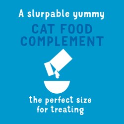 Slurpable yummy cat food complement