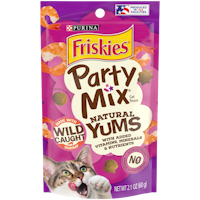 Friskies party mix natural yums shrimp cat treats