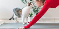Woman with a cat