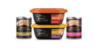 A group of containers of Pro Plan wet Dog food