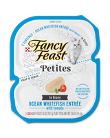 Petites de pescado blanco marino con tomate en salsa