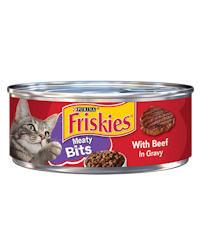 Friskies Meaty Bits With Beef in Gravy Wet Cat Food