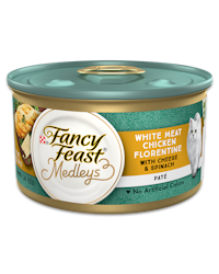 Fancy Feast Medleys White Meat Chicken Florentine Paté With Cheese & Spinach 
