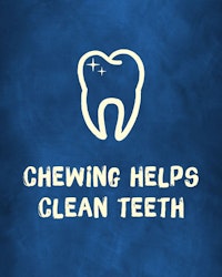 chewing helps clean teeth