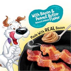 with bacon & peanut butter natural & artificial flavor