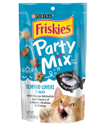 Friskies Party Mix Seafood Lovers Crunch Adult Cat Treats