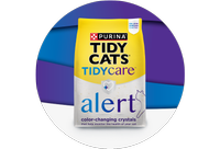 Tidy Care Alert litter has color-changing crystals