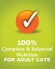 100% complete & balanced nutrition for adult cats 