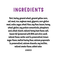 Ingredientes de los bocadillos para perros Beggin’ con sabor a miel y jamón estilo casero de edición limitada