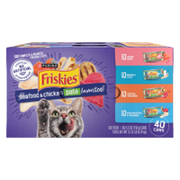 Friskies Seafood & Chicken Paté Favorites Wet Cat Food 40 Ct Variety Pack