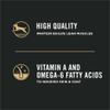 la proteína de alta calidad favorece el desarrollo de músculos magros, vitamina A y ácidos grasos omega 6