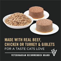 made with real beef, chickenor turkey and giblets