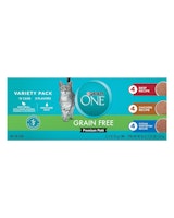 Purina ONE® Grain Free Beef, Chicken, Ocean Whitefish Wet Cat Food Recipes 12ct Variety Pack 