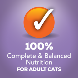 Una nutrición 100 % completa y balanceada para gatos adultos
