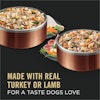 Made with real turkey or lamb for a taste dogs love