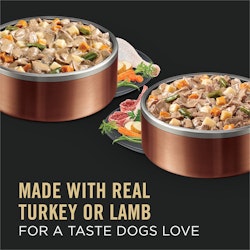 Made with real turkey or lamb for a taste dogs love