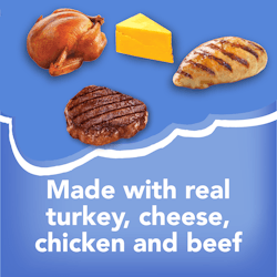 Made with real turkey cheese chicken and beef