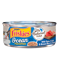 Friskies Ocean Favorites Tuna, Crab & Brown Rice in Sauce Wet Cat Food
