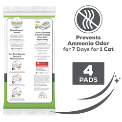 1 pad prevents ammonia odor for 7 days for 1 cat