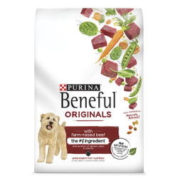 Empaque de Beneful Originals con carne de res de granja